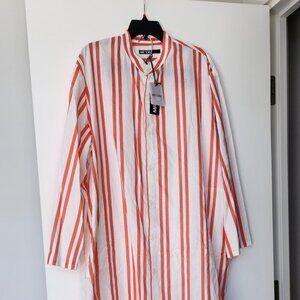 Mr. Turk * Reyes Caftan Men's Small/Medium * BRAND NEW * Orange Stripe